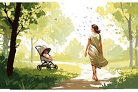 Walking adult plant woman. AI generated Image by rawpixel.