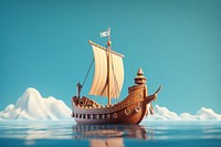 Viking boat watercraft sailboat. 