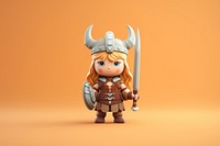 Viking cute toy representation. 