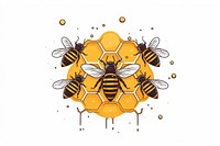Honey bee honeycomb insect. AI generated Image by rawpixel.
