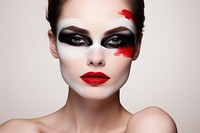 Cosmetics lipstick portrait adult. 