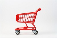 Shopping cart white background transportation. 