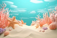 Sea outdoors nature invertebrate. AI generated Image by rawpixel.