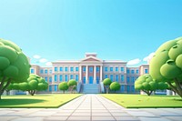 Architecture university building mansion. AI generated Image by rawpixel.