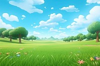 Landscape grass  panoramic. 