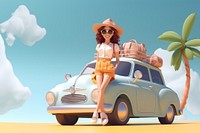 Cartoon vehicle glasses transportation. AI generated Image by rawpixel.
