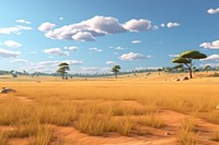 Landscape outdoors savanna horizon. AI generated Image by rawpixel.