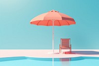Umbrella furniture chair beach. AI generated Image by rawpixel.
