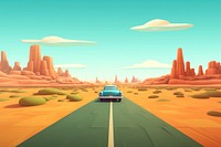 Car landscape vehicle driving. AI generated Image by rawpixel.