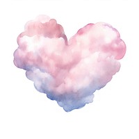 Cloud heart sky white background. AI generated Image by rawpixel.