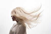 Portrait blonde adult white. AI generated Image by rawpixel.