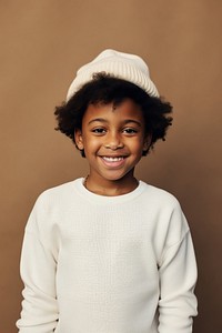 Sweater portrait smile white. 