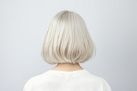 Adult white hair head. 