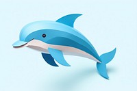 Dolphin animal mammal fish. AI generated Image by rawpixel.