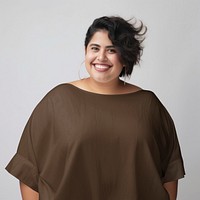 Plus-sized oversize mockup, fashion psd