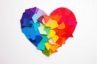 Art origami heart paper. 