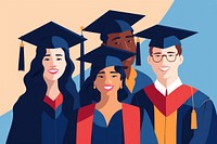 Graduation university adult togetherness. AI generated Image by rawpixel.
