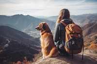 Dog pet mountain backpack. 