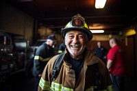 Firefighter helmet adult man. 