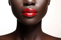 Skin cosmetics lipstick portrait. 