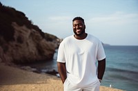 Outdoors t-shirt beach smile. 