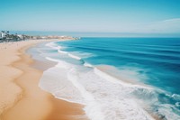 Beach ocean outdoors horizon. 