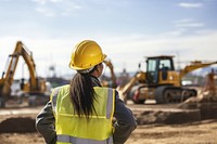 Hardhat construction looking machine. 