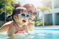 Sunglasses swimming summer swimwear. AI generated Image by rawpixel.