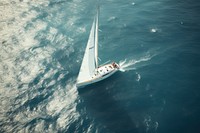 Sailboat vehicle sports yacht. AI generated Image by rawpixel.
