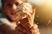 Dessert holding melting summer. AI generated Image by rawpixel.