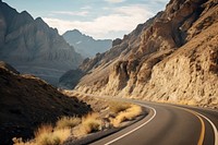 Road landscape outdoors mountain. 