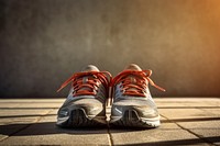 Shoe footwear shoelace flooring. 