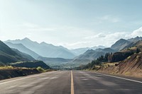 Road outdoors mountain highway. 