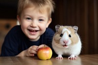 Hamster portrait smiling rodent. 