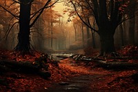 Autumn outdoors nature forest. AI generated Image by rawpixel.