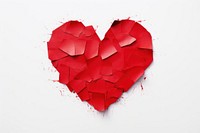 Heart white background misfortune creativity. 