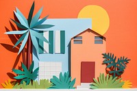 Building architecture outdoors painting. AI generated Image by rawpixel.