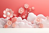 Flower plant cloud art. AI generated Image by rawpixel.