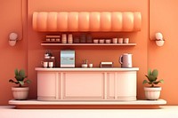 Furniture architecture dollhouse reception. AI generated Image by rawpixel.