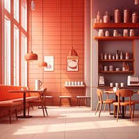 Architecture furniture cafeteria flooring. AI generated Image by rawpixel.