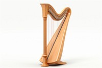 Harp white background performance furniture. 