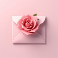 Rose envelope flower plant. AI generated Image by rawpixel.