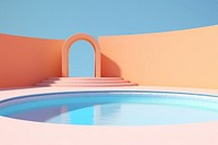 Architecture pool swimming pool tranquility. AI generated Image by rawpixel.