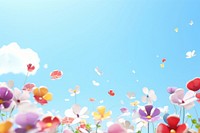 Flower sky backgrounds outdoors. AI generated Image by rawpixel.