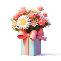 Flower plant gift white background. AI generated Image by rawpixel.