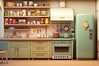 Kitchen refrigerator appliance furniture. AI generated Image by rawpixel.