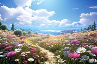 Landscape flower outdoors nature. AI generated Image by rawpixel.