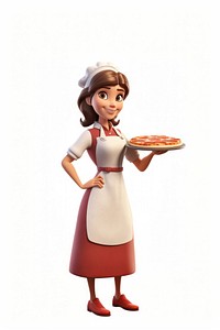 Cartoon figurine pizza cook. AI generated Image by rawpixel.