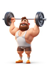 Weightlifting cartoon sports gym. AI generated Image by rawpixel.