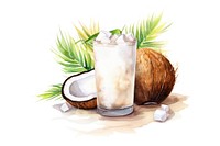 Coconut drink cocktail fruit. 